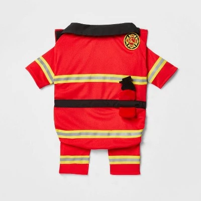 Halloween Full Body Firefighter Cat and Dog Costume - Hyde & EEK! Boutique™ 3 Halloween Full Body Firefighter Cat and Dog Costume - Hyde & EEK! Boutique™